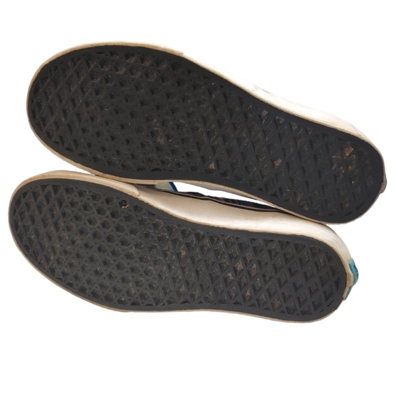 Vans Colorful Striped Classic Low Top Blue Lace Up Sneakers Women's Size 7.5 - Picture 7 of 8